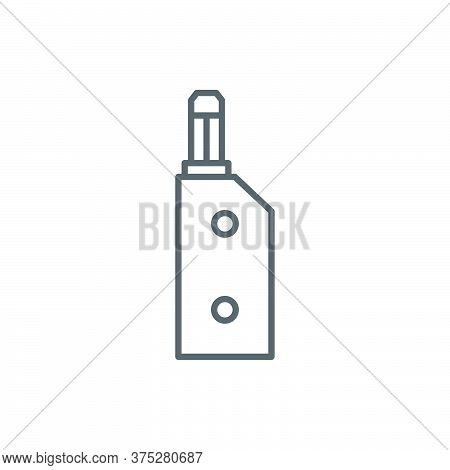 Vaporizer Electric Cigarette Vector Icon Symbol Isolated On White Background