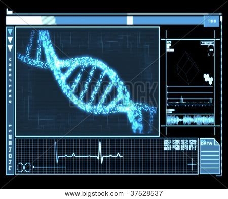 DNA sarmalının arabirimi mavi