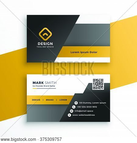 Abstract Geometric Style Business Card Design Template