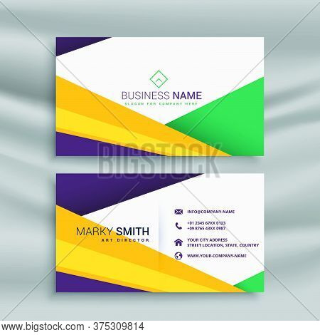 Stylish Creative Business Card With Geometric Shapes