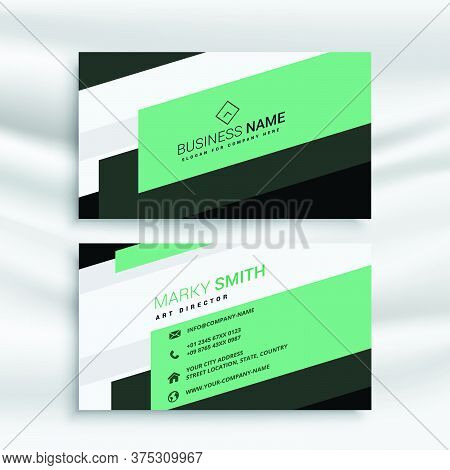Abstract Geometric Business Card Template Design Layout