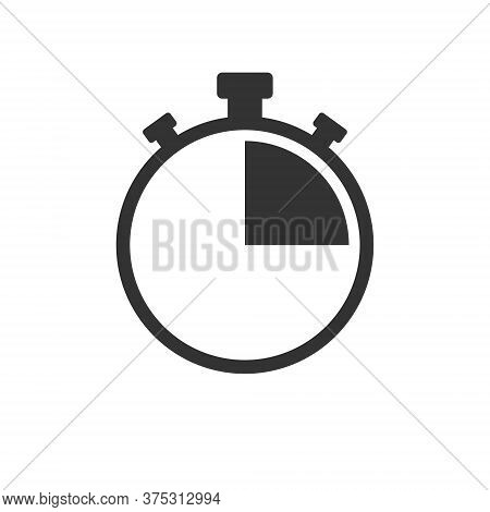 Stopwatch. Simple Vector Icon Isolated On A White Background For Websites And Apps, Logo, Label Or S