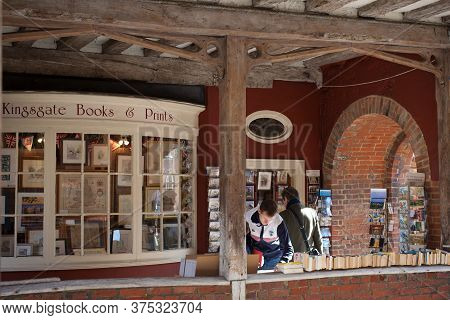 A Quaint Old Bookshop At Kingsgate In Winchester, Hampshire In The Uk Taken 8th February 2020