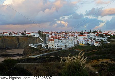 View From The Hill On The City Of Zambujeira Du Mar. Natural Park Southwest Alentejano And Vicentine