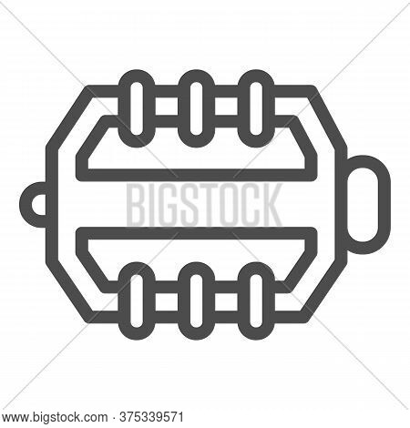 Bicycle Pedal Line Icon, Bicycle Parts Concept, Bike Pedal Sign On White Background, Parts And Detai