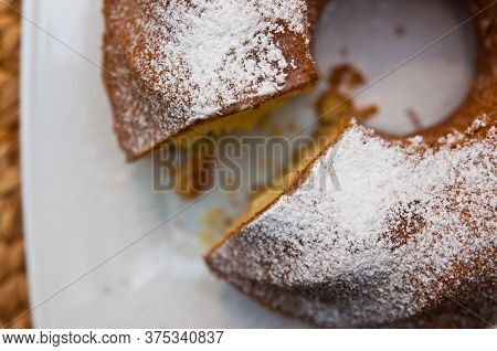 Polish Lemon Sand Cake Known As Babka Cake
