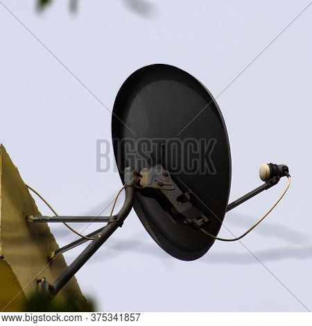 Installed Satellite Dish Or Dth Or Direct To Home Tv On The Roof