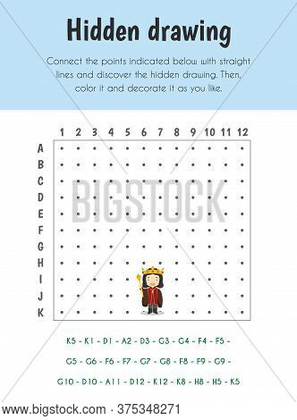 Hidden Drawing Educational Sheet. Primary Module For Spacial Understanding. 5-6 Years Old. Education