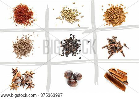 Set Of Different . Isolated On White Background