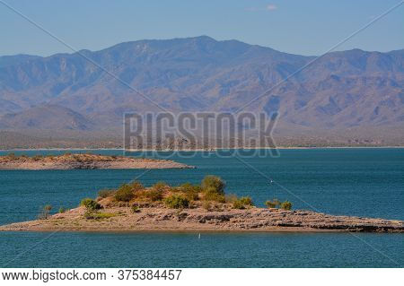 View Of Lake Pleasant In Lake Pleasant Regional Park, Sonoran Desert, Arizona Usa