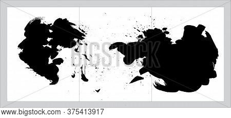Japan Style Calligraphy Vector Splash World Map