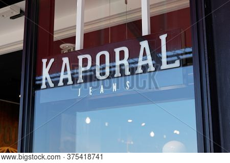 Bordeaux , Aquitaine / France - 07 06 2020 : Kaporal Jeans Text Logo Sign Of Fashion Clothing Store 