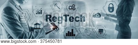 Regulatory Technology On Virtual Screen Mixed Media.