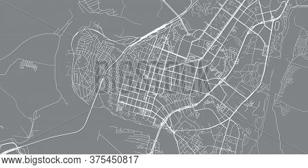 Urban Vector City Map Of Ufa, Russia