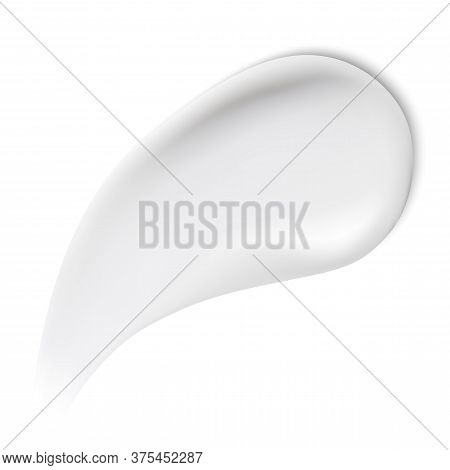 Sunscreen Creme Texture Swatch. Shawing Foam Smear. Milk White Cosmetic Moisturizer Drop Mockup. Str
