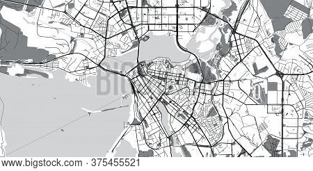 Urban Vector City Map Of Kazen, Russia