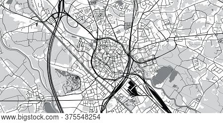 Urban Vector City Map Of Mechelen, Belgium