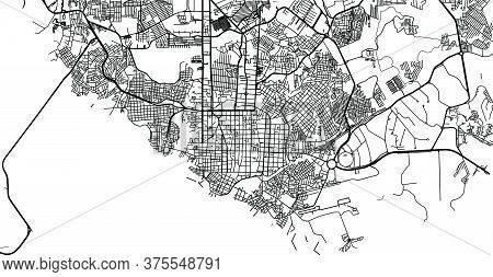 Urban Vector City Map Of Manaus, Brazil