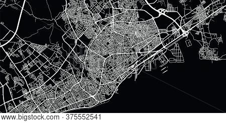 Urban Vector City Map Of Mersin, Turkey