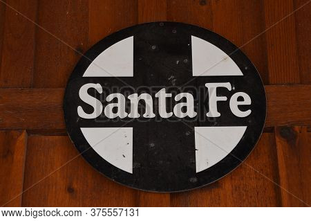 Wall, South Dakota, June 25, 2020:  The Logo Represents The Atchison, Topeka And Santa Fe Railway (r