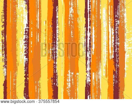Watercolor Strips Seamless Vector Background. Acrylic Paint Texture Swatch Repeating Design. Striped