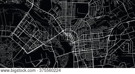 Urban Vector City Map Of Omsk, Russia