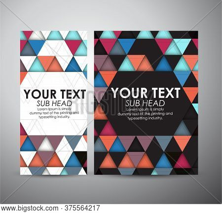 Business Design Abstract Triangle And Geometric Strip Pattern Background. Vector Illustration.