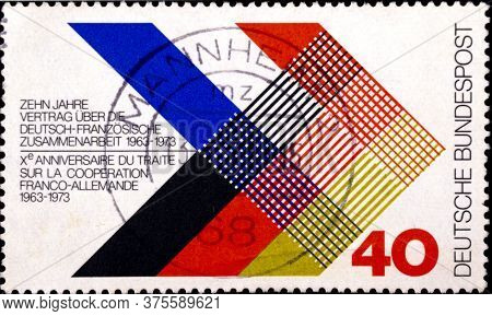 02 08 2020 Divnoe Stavropol Territory Russia The Germany Postage Stamp 1973 The 10th Anniversary Of 