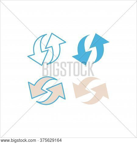 Arrow Button Icon Flat Vector Logo Design Trendy