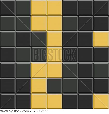Minimal Gray And Ronchi Shade Geometric Square Mosaic Tile Pattern Texture
