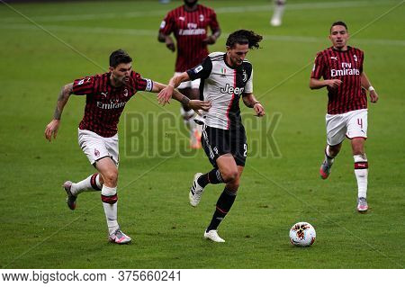 Milano (italy) - 07th July 2020. Italian Serie A. Adrien Rabiot Of Juventus Fc In Action During The 