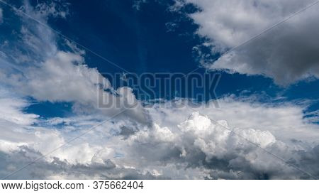 Blue Sky With Cloud Closeup In Deuchland