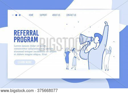 Referral Program Affiliate Marketing Web Page Concept