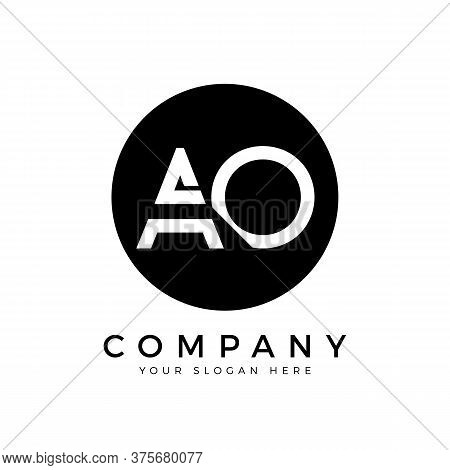 Ao Logo Design Business Typography Vector Template. Creative Linked Letter Ao Logo Template. Ao Font