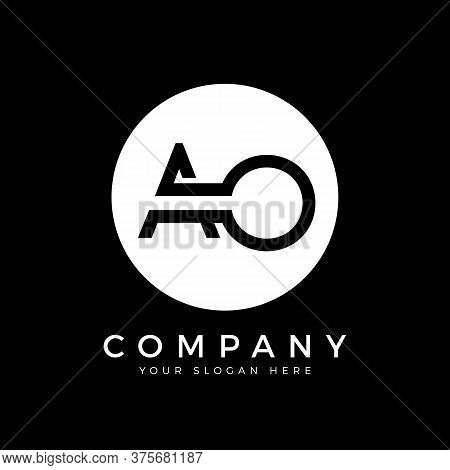 Ao Logo Design Business Typography Vector Template. Creative Linked Letter Ao Logo Template. Ao Font