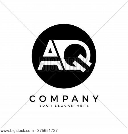 Aq Logo Design Business Typography Vector Template. Creative Linked Letter Aq Logo Template. Aq Font