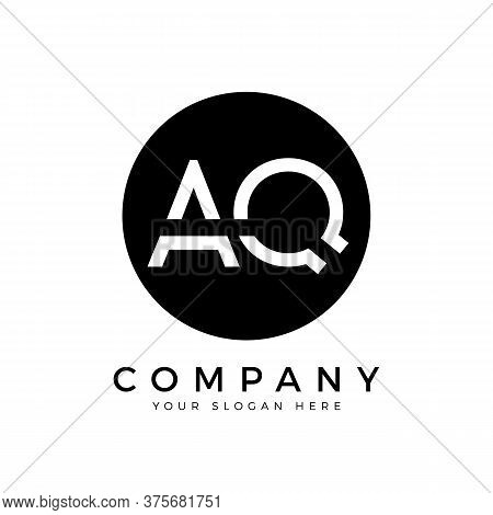 Aq Logo Design Business Typography Vector Template. Creative Linked Letter Aq Logo Template. Aq Font