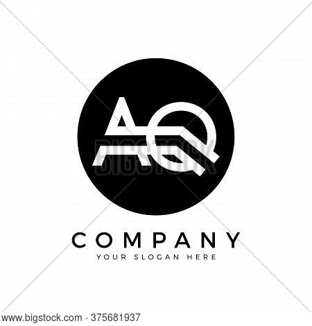 Aq Logo Design Business Typography Vector Template. Creative Linked Letter Aq Logo Template. Aq Font