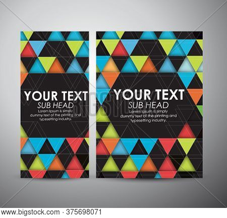 Business Design Abstract Triangle And Geometric Strip Pattern Background. Vector Illustration.