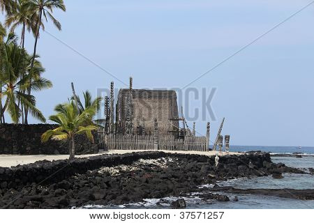 Hawaii Stroh Dach HÃ¼tte und tikis