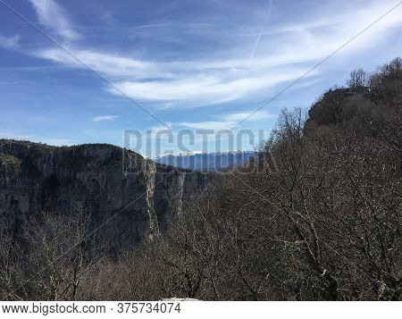 Vikos Canyon Mountains And Valley Zagori, Ioannina, Greece