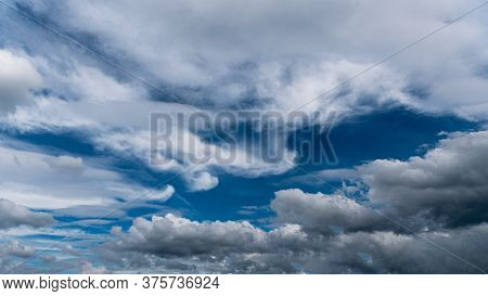 Blue Sky With Cloud Closeup In Deuchland