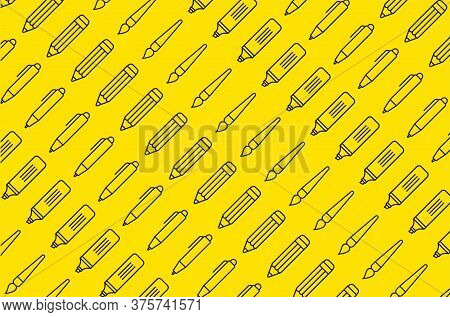 Learning Yellow Background Line Learning Yellow Vector & Photo (Free Trial) | Bigstock