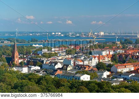 Warnemunde, Germany cityscape on the Baltic Sea.