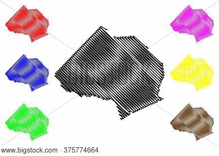 Jackson County, Georgia (u.s. County, United States Of America,usa, U.s., Us) Map Vector Illustratio