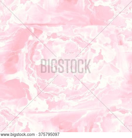 Seamless Alcohol Ink Pattern. Alcohol Ink Art. Light Pink Marbled Effect. Pastel Pink Foil Marble Te