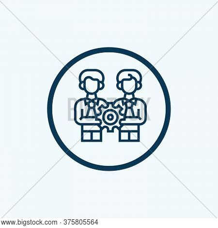 Collaboration Icon In Trendy Design Style. Collaboration Icon Isolated On White Background. Collabor