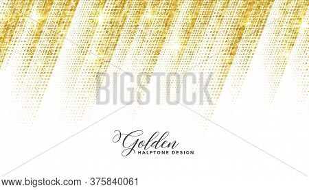 Abstract Golden Halftone Style Beautiful Background Design