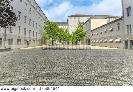 Berlin, Germany - June 22, 2015: Memorial To The German Resistance.the Courtyard In The Bendlerblock