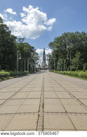 Deserted Access To The Sanctuary Of The Blessed Virgin Mary At Jasna Gora In Częstochowa, Poland. Fa
